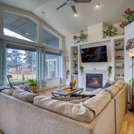Living Room View - Large Bay Windows