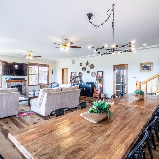 Second Living Area with Large Dining Table