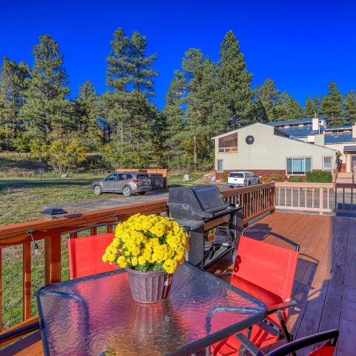 Back Patio Seating, Grill, and Hot Tub