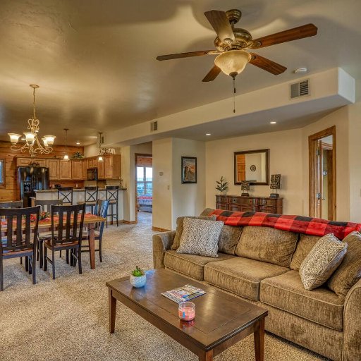 Living Room View of Dining Table